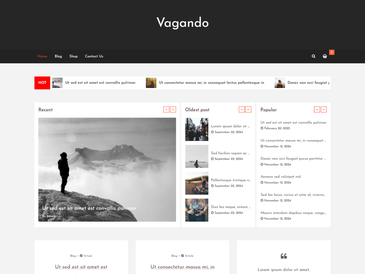Vagando theme screenshot