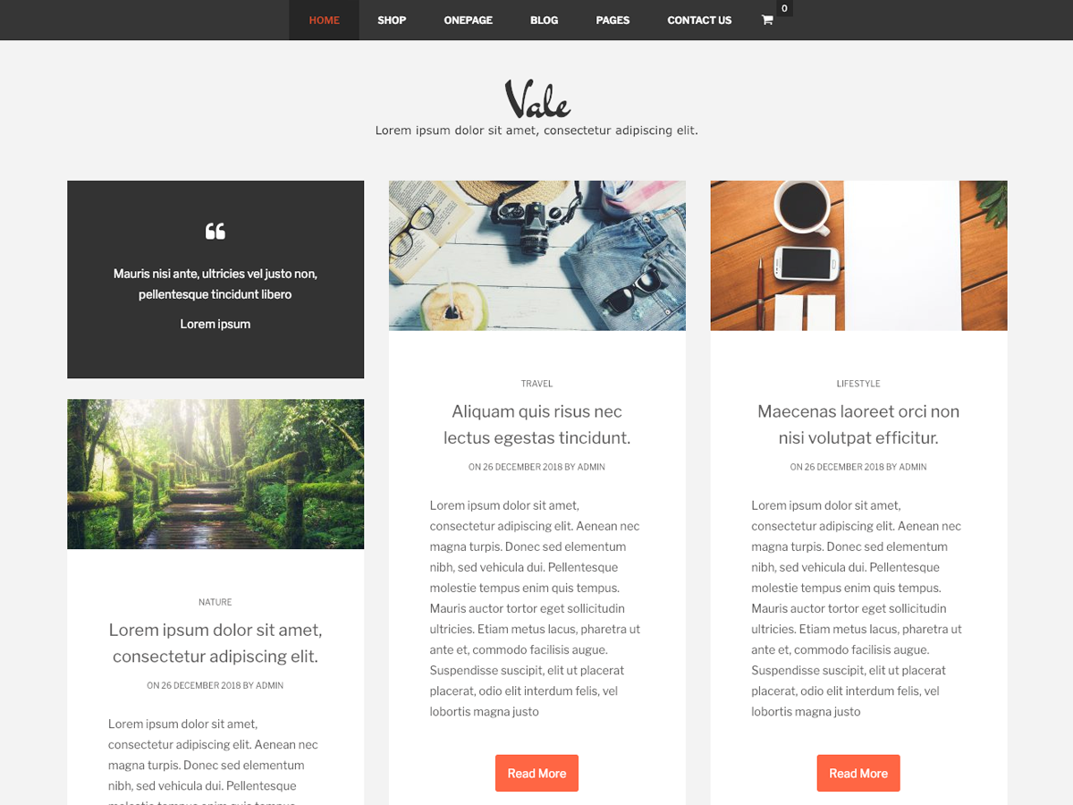 Vale theme screenshot