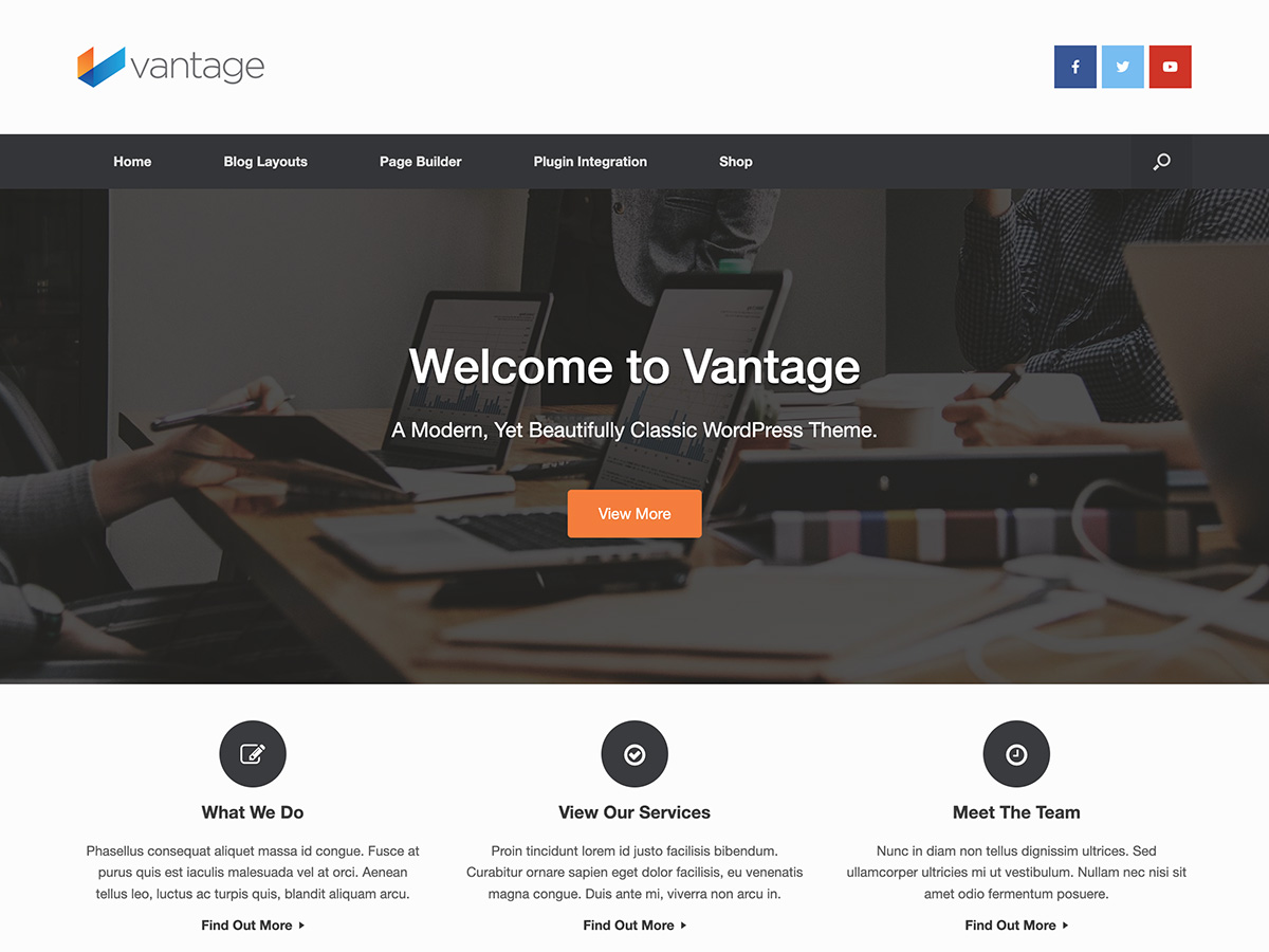 Vantage theme screenshot