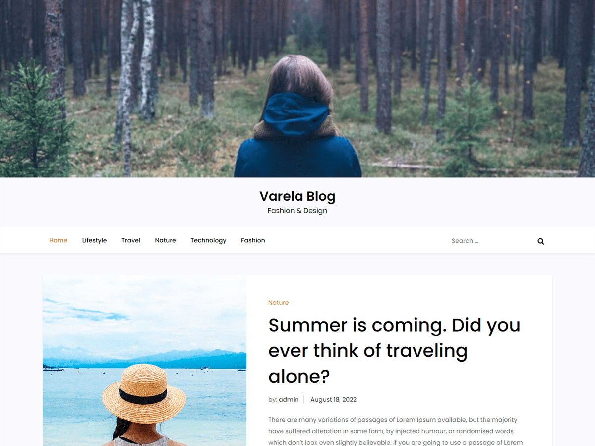 Varela Blog theme screenshot