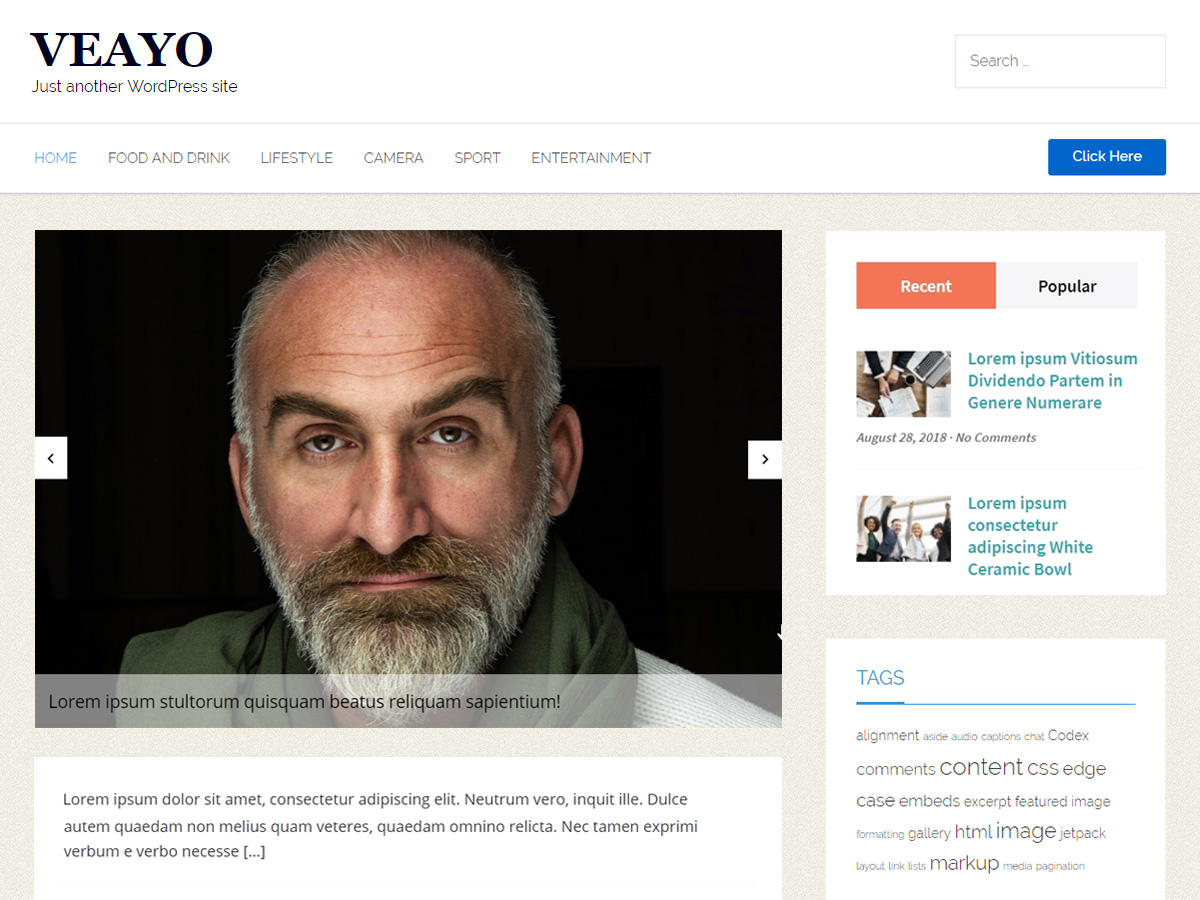 veayo theme screenshot