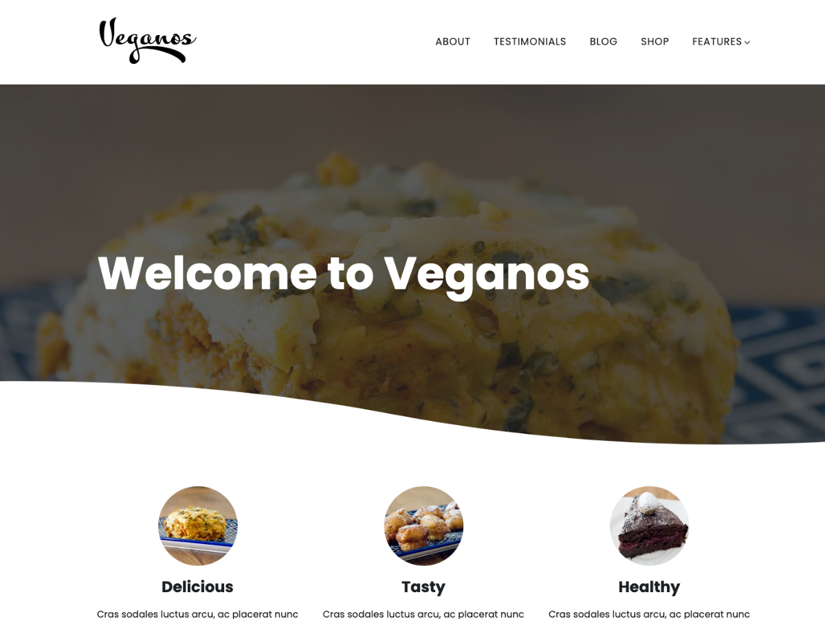 Veganos theme screenshot