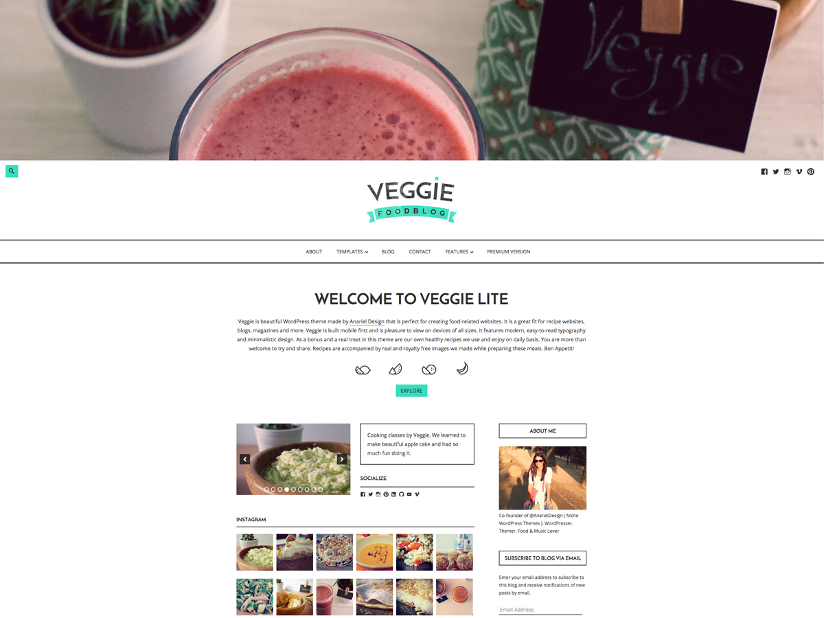 Veggie Lite theme screenshot