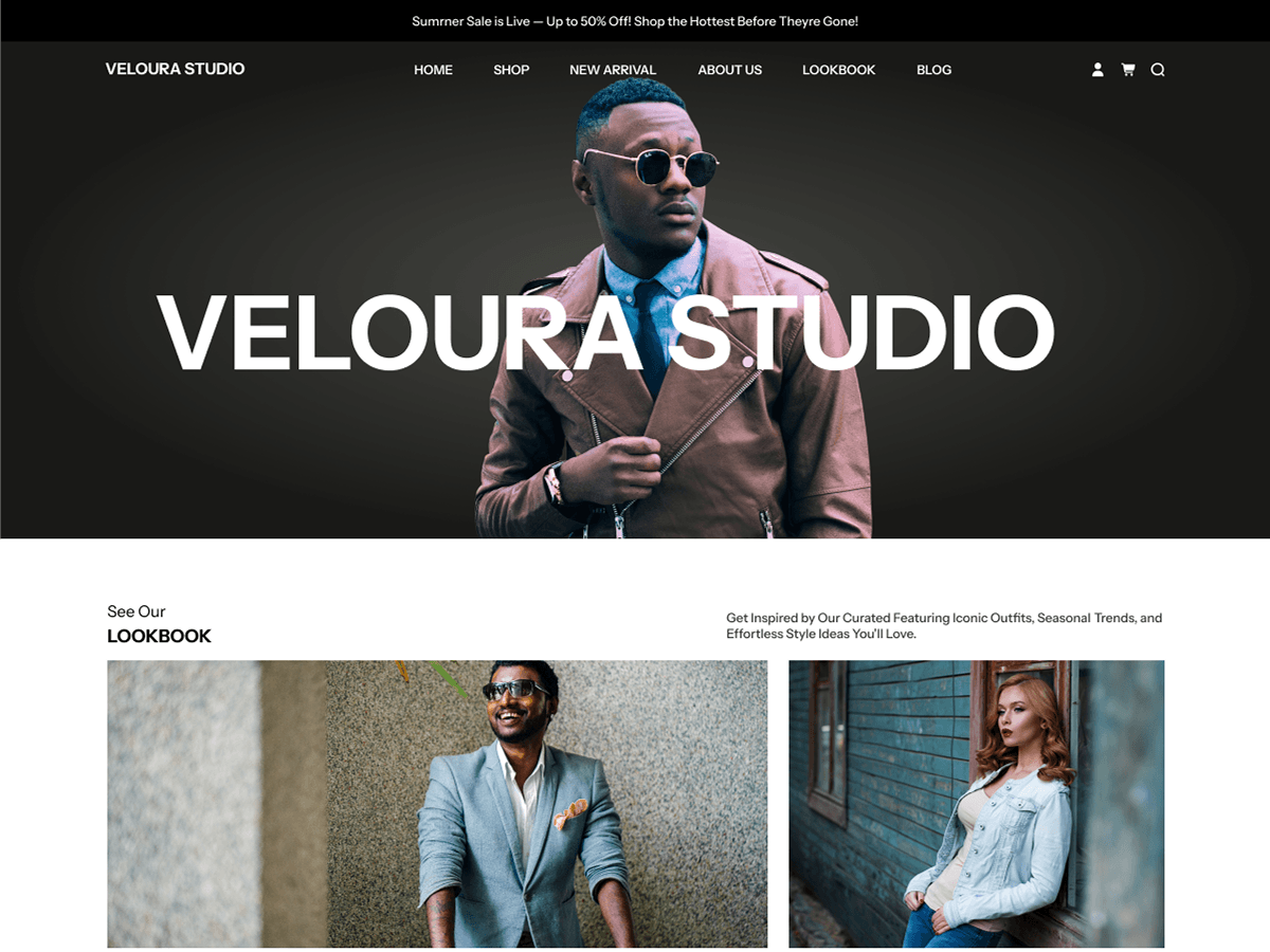 Veloura Fashion Studio theme screenshot