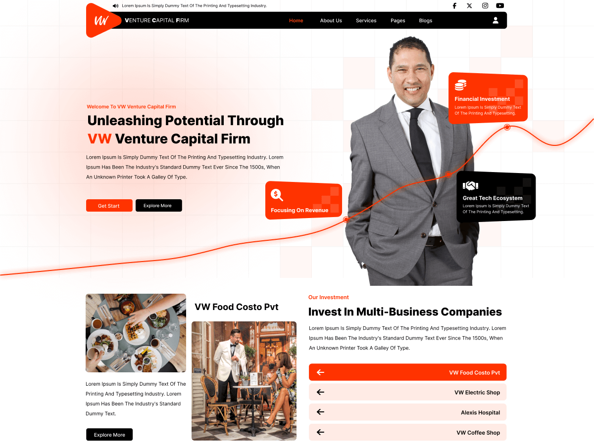 Venture Capital Firm theme screenshot
