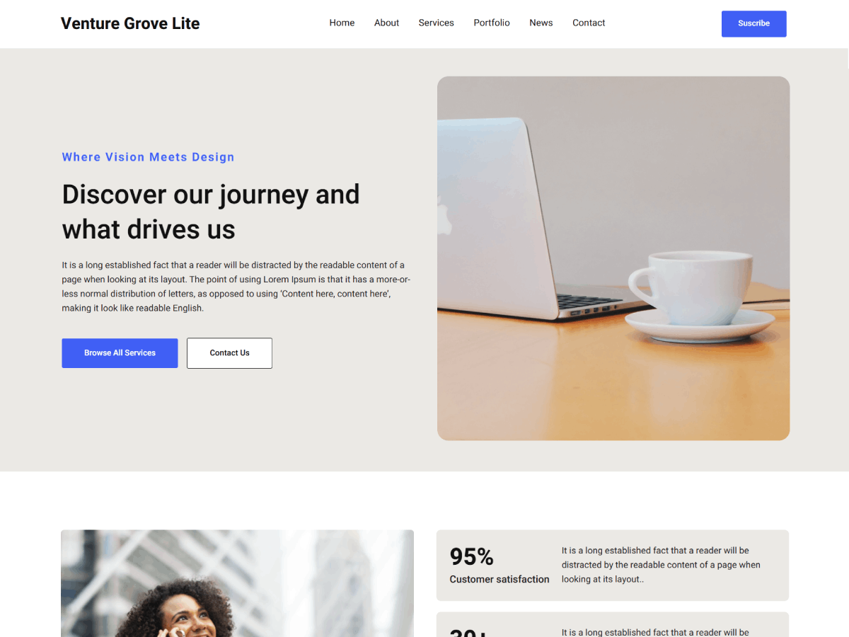 Venture Grove Lite theme screenshot