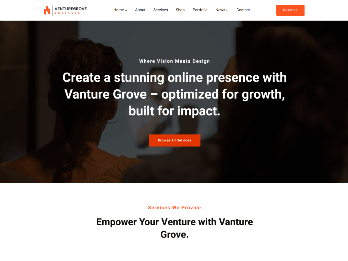 Venture Grove theme screenshot