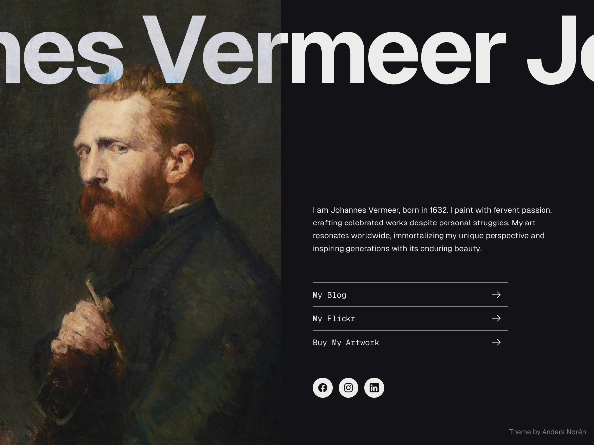 Vermeer theme screenshot
