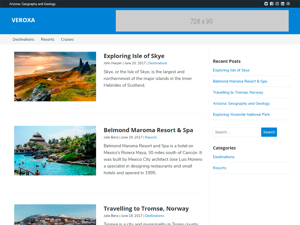 Veroxa theme screenshot