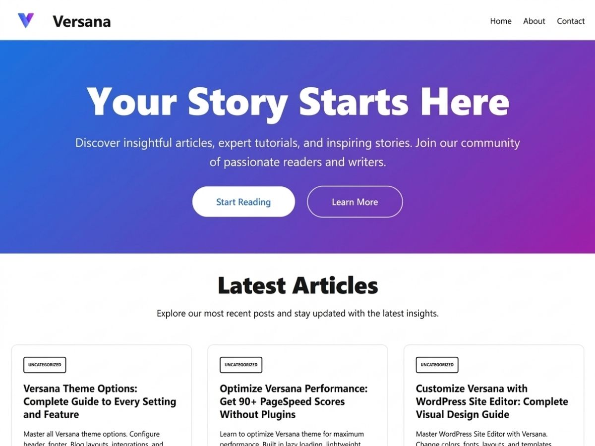 Versana theme screenshot