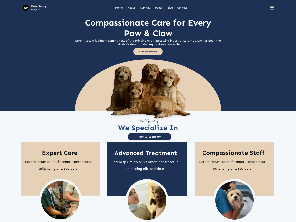 Veterinary Hospital theme screenshot