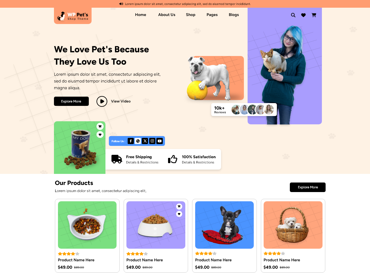 Veterinary Shop theme screenshot