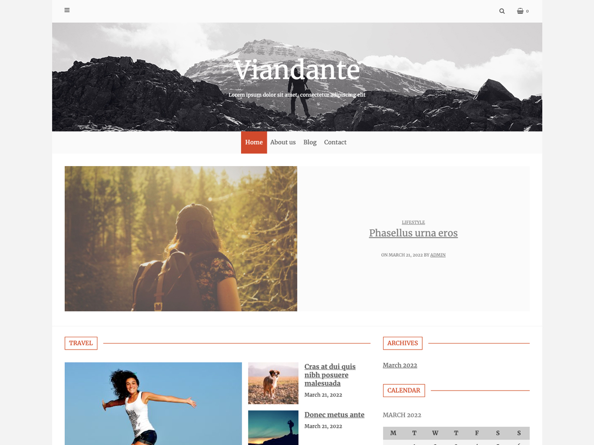 Viandante theme screenshot