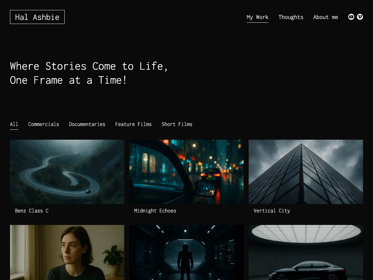 Video Film Portfolio theme screenshot