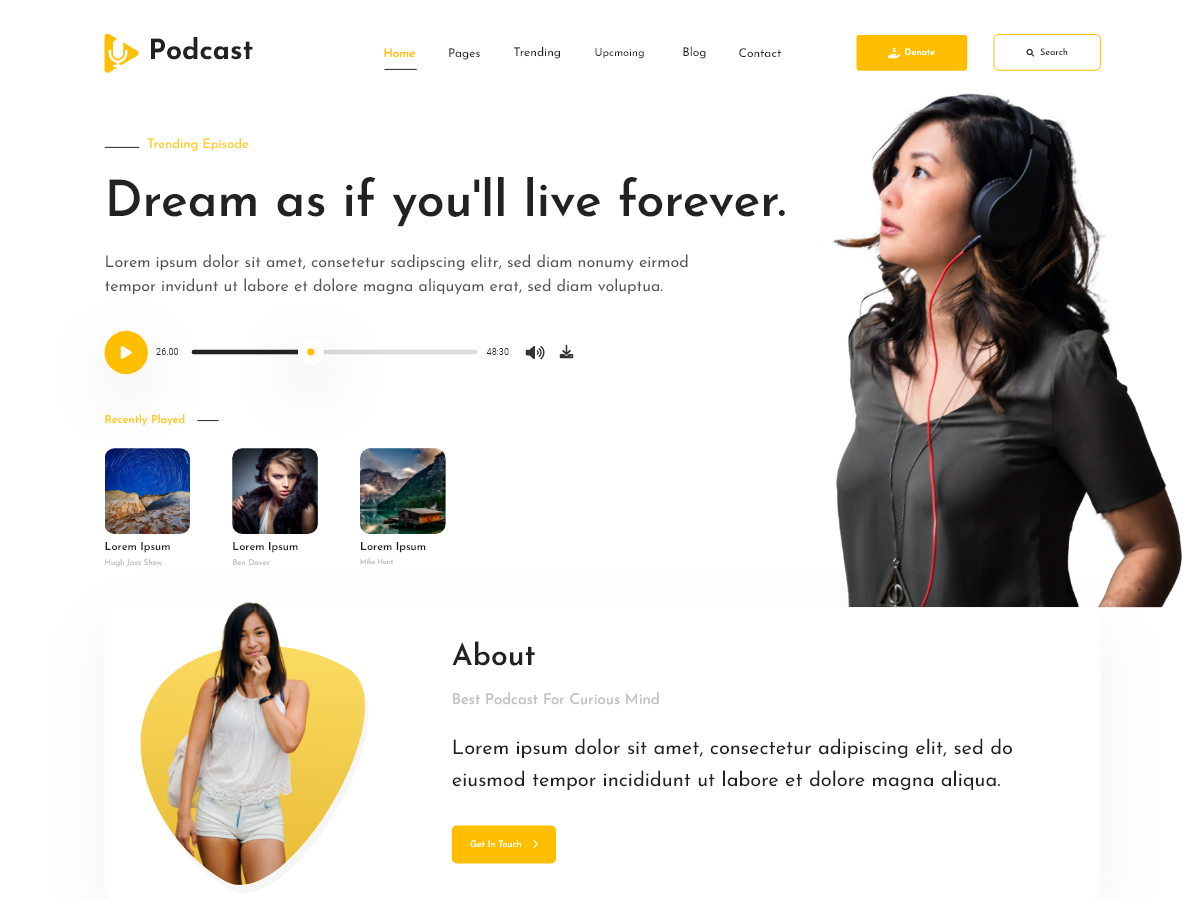 Video Podcasting theme screenshot