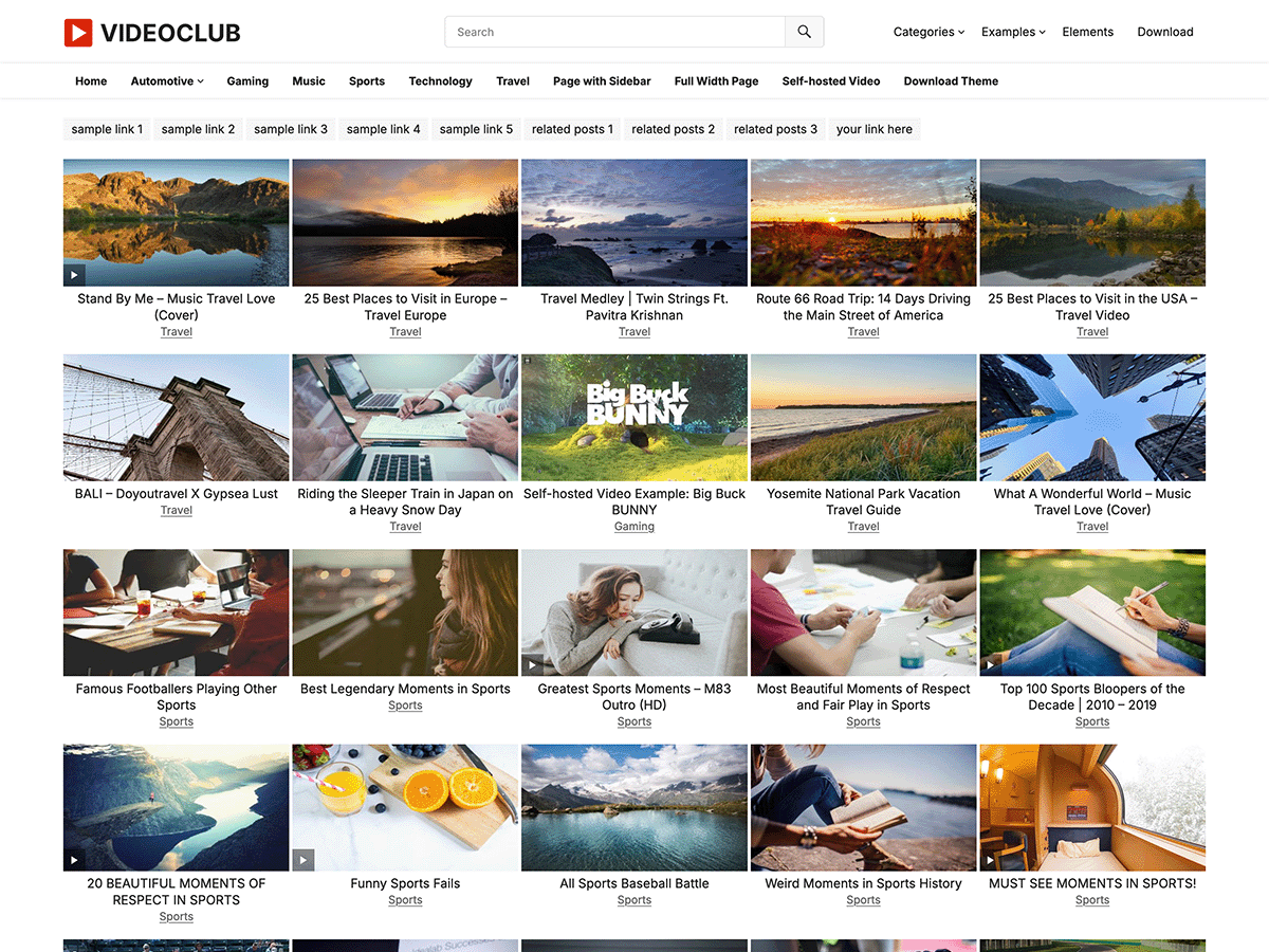 VideoClub theme screenshot