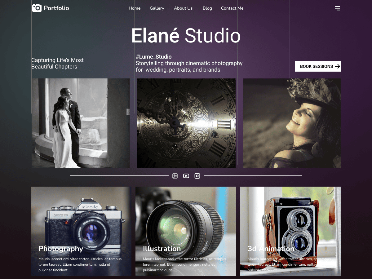 Videographer Portfolio theme screenshot