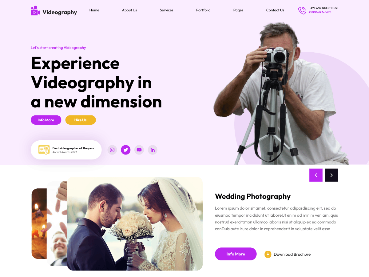 Videographer Studio theme screenshot