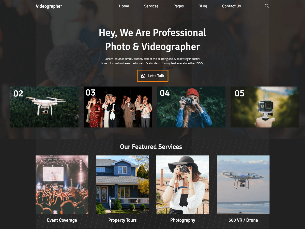 Videography Filmmaker theme screenshot