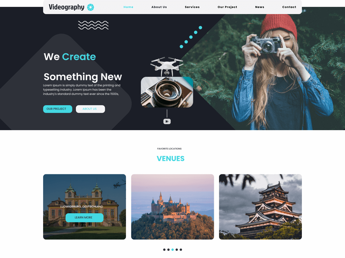 Videography Studio theme screenshot