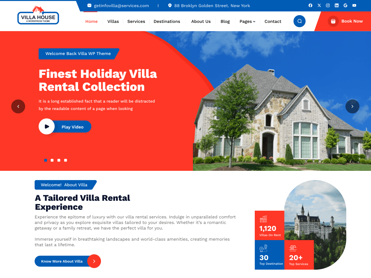 Villa Estate Zone theme screenshot