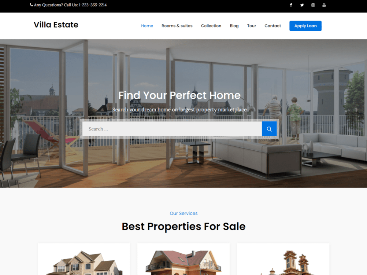 Villa Estate theme screenshot