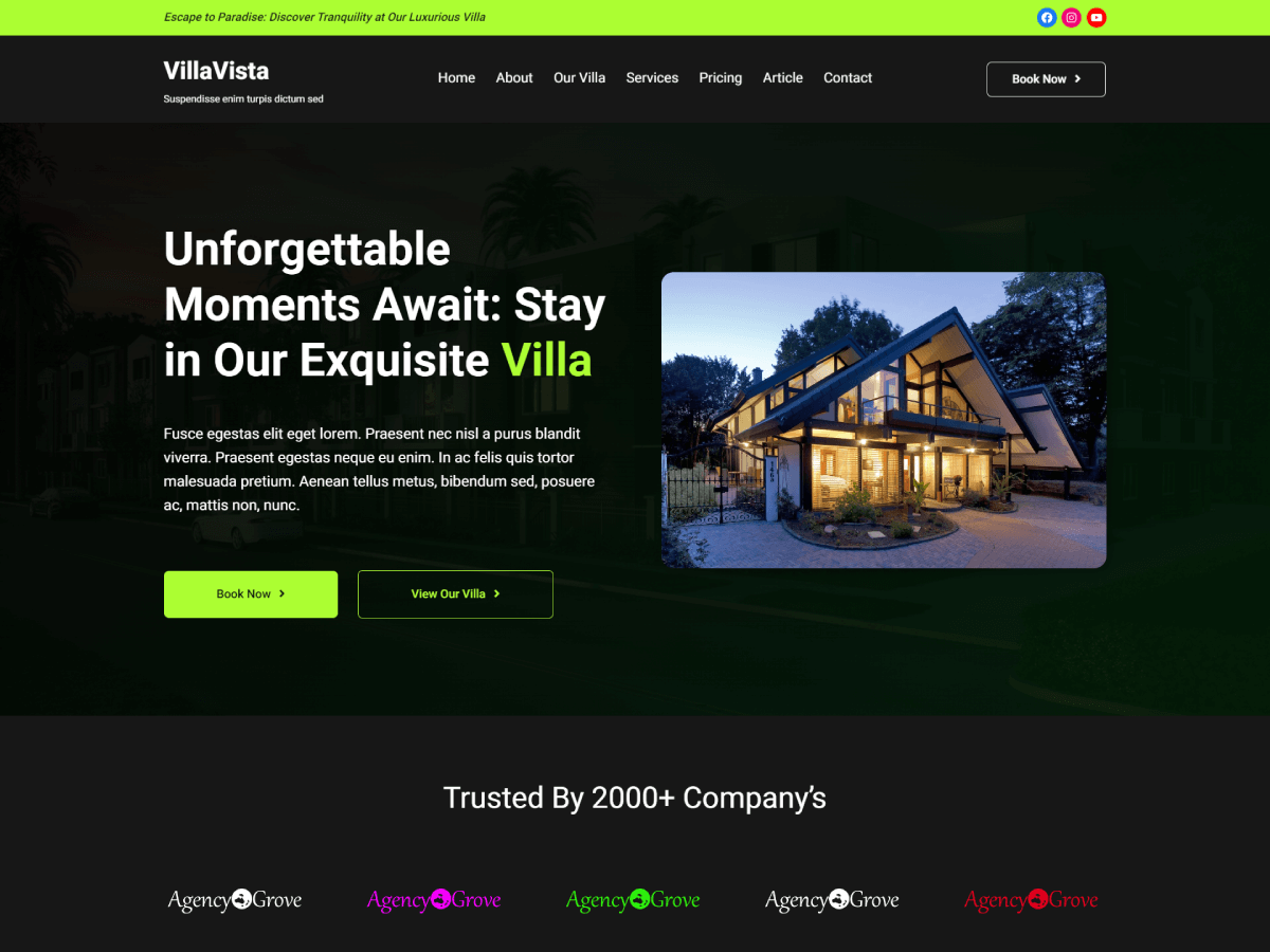 VillaVista theme screenshot