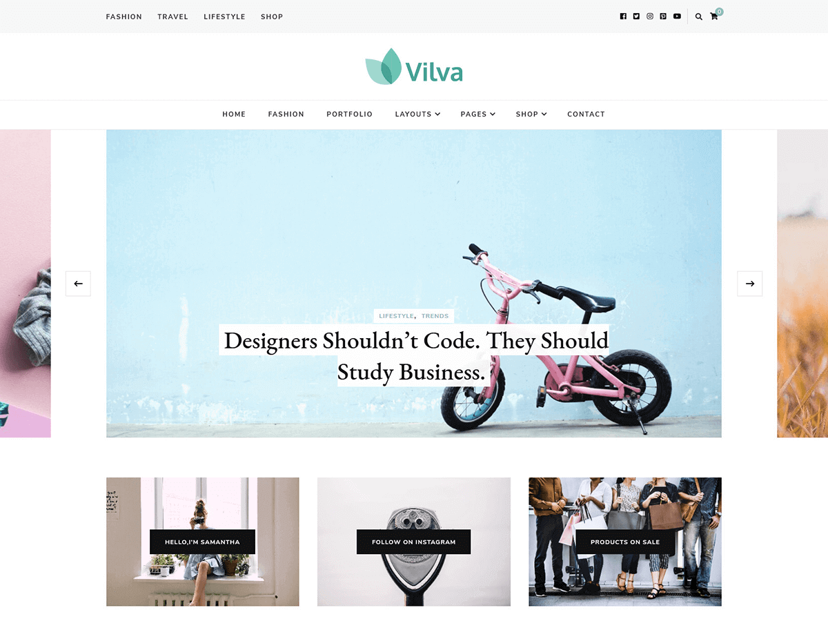 Vilva theme screenshot