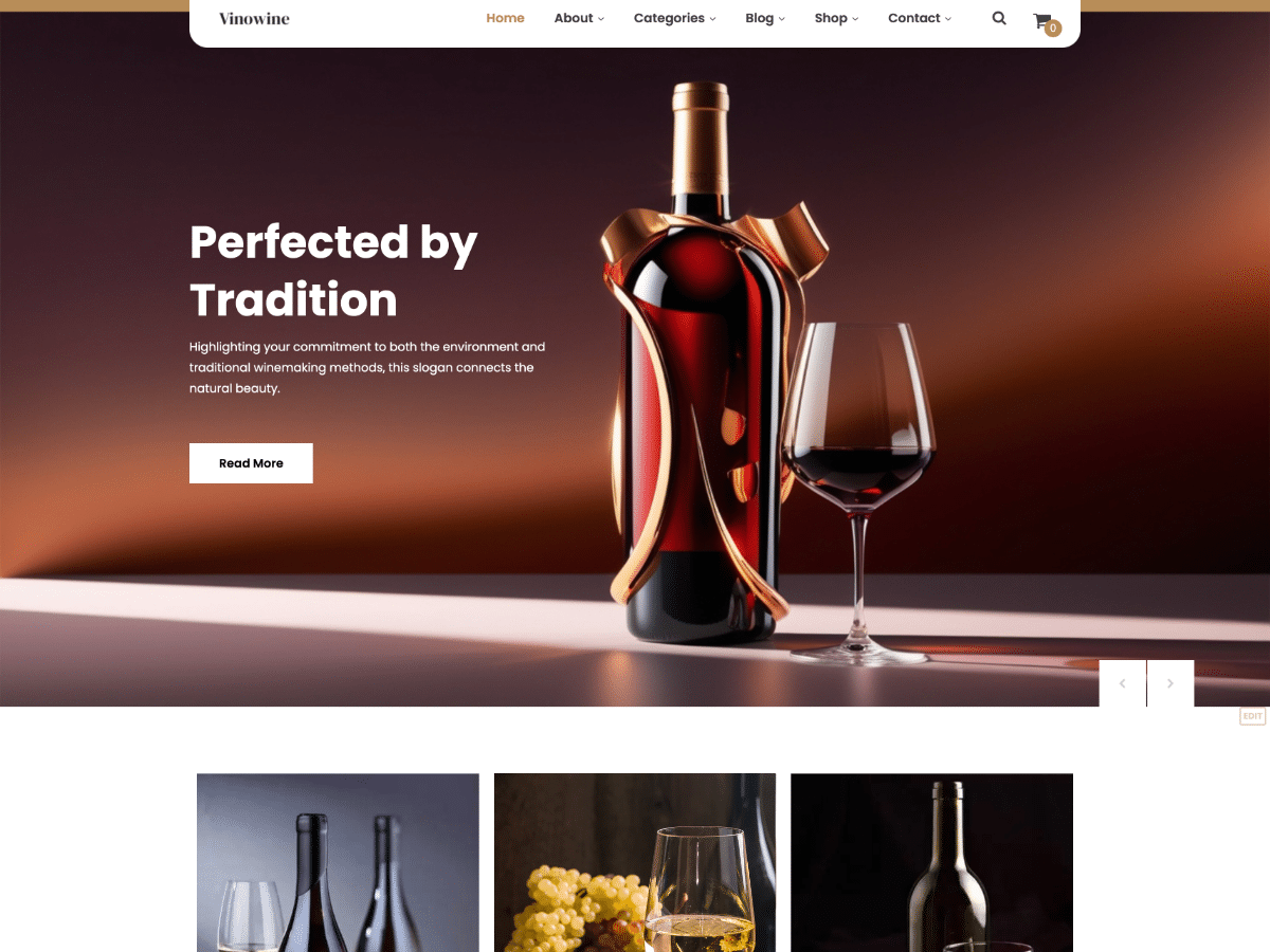 Vinowine theme screenshot