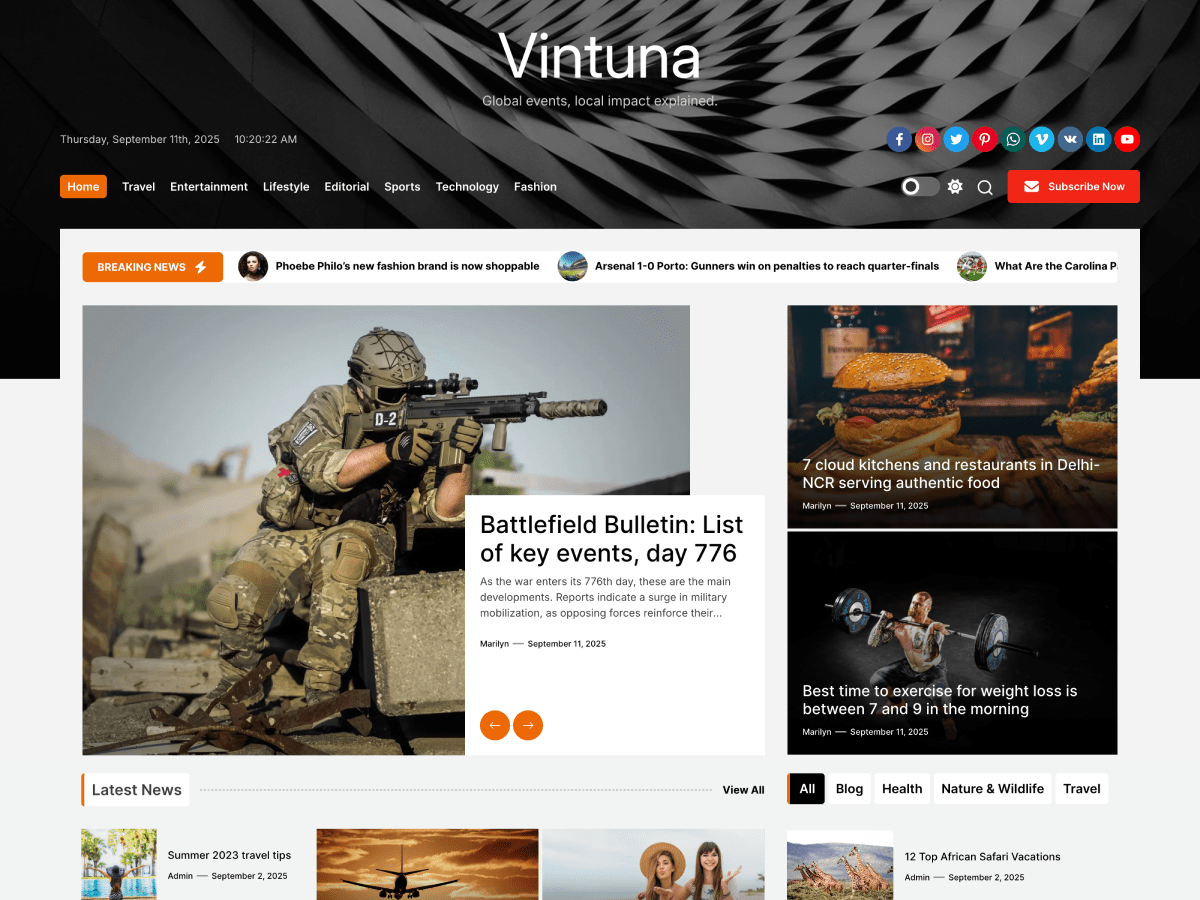 Vintuna theme screenshot