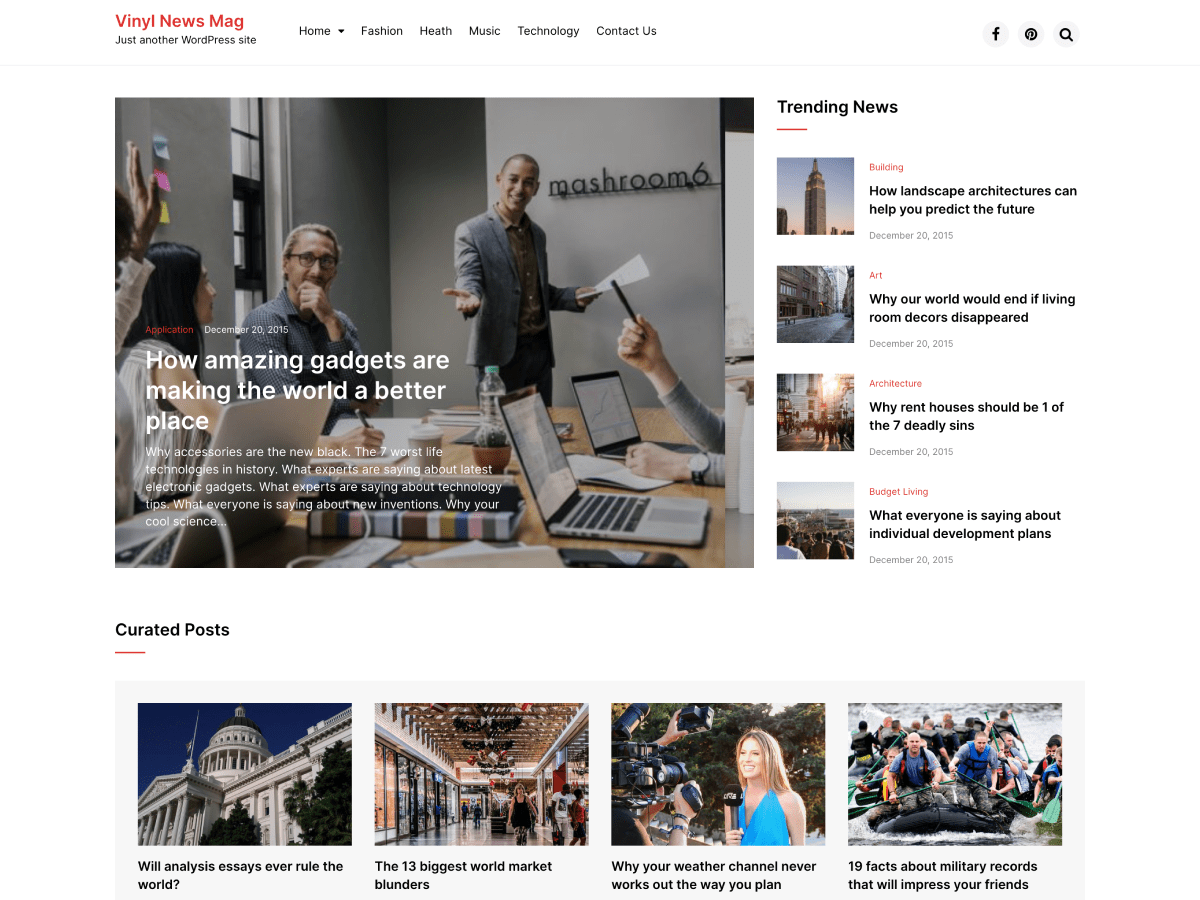 Vinyl News Mag theme screenshot