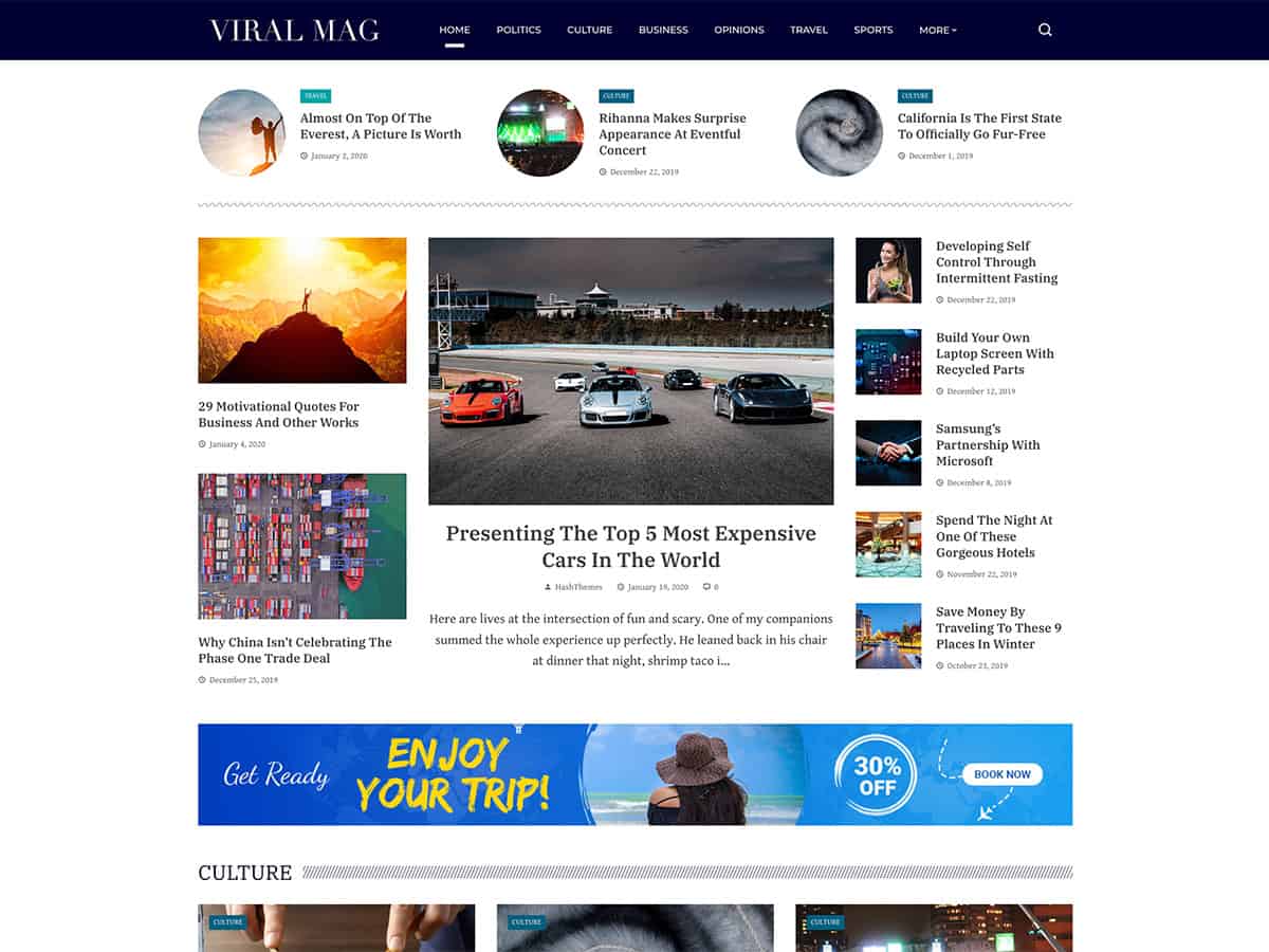 Viral Mag theme screenshot