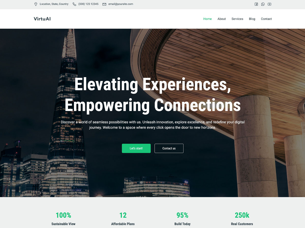 VirtuAI theme screenshot