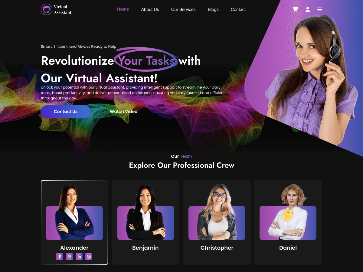 Virtual Assistant theme screenshot