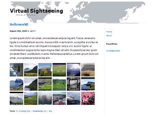 Virtual Sightseeing theme screenshot