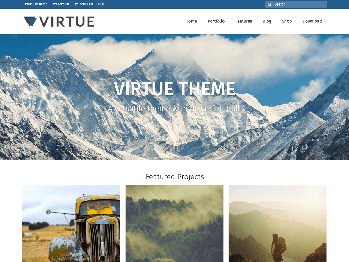 Virtue theme screenshot
