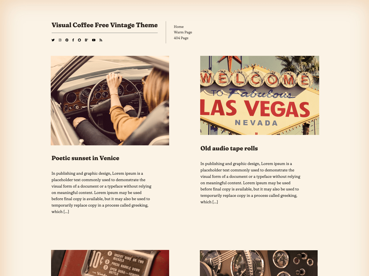 Visual Coffee theme screenshot