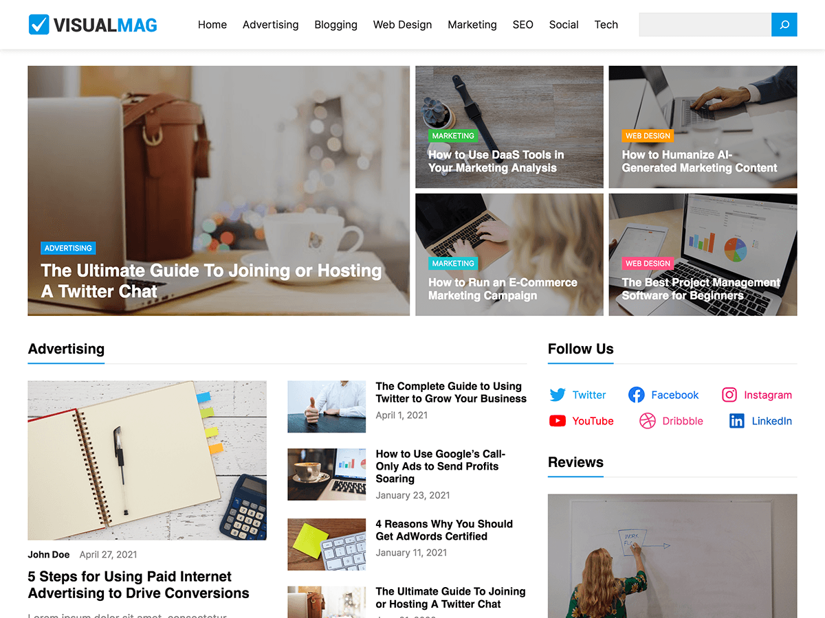 VisualMag theme screenshot