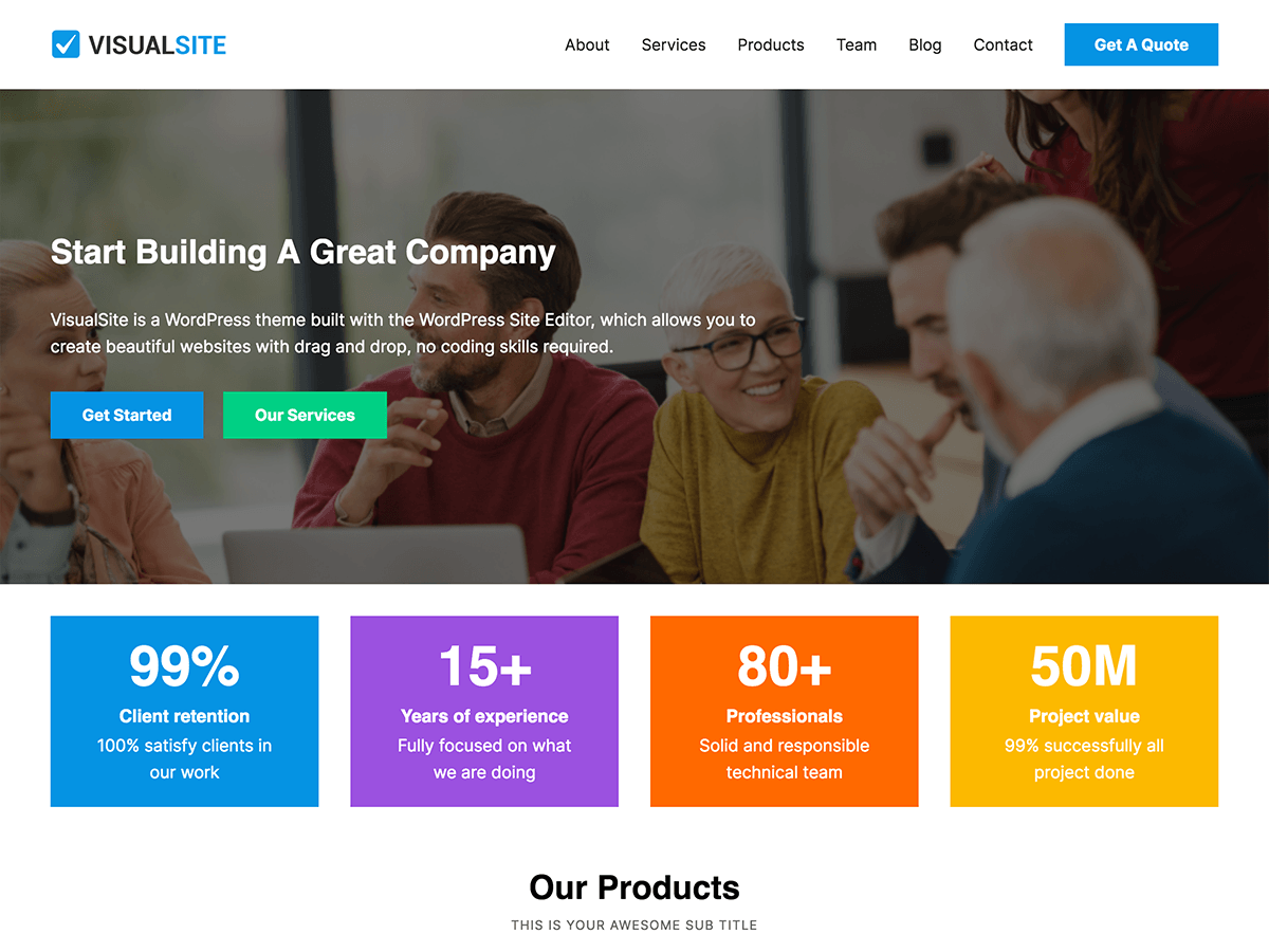 VisualSite theme screenshot