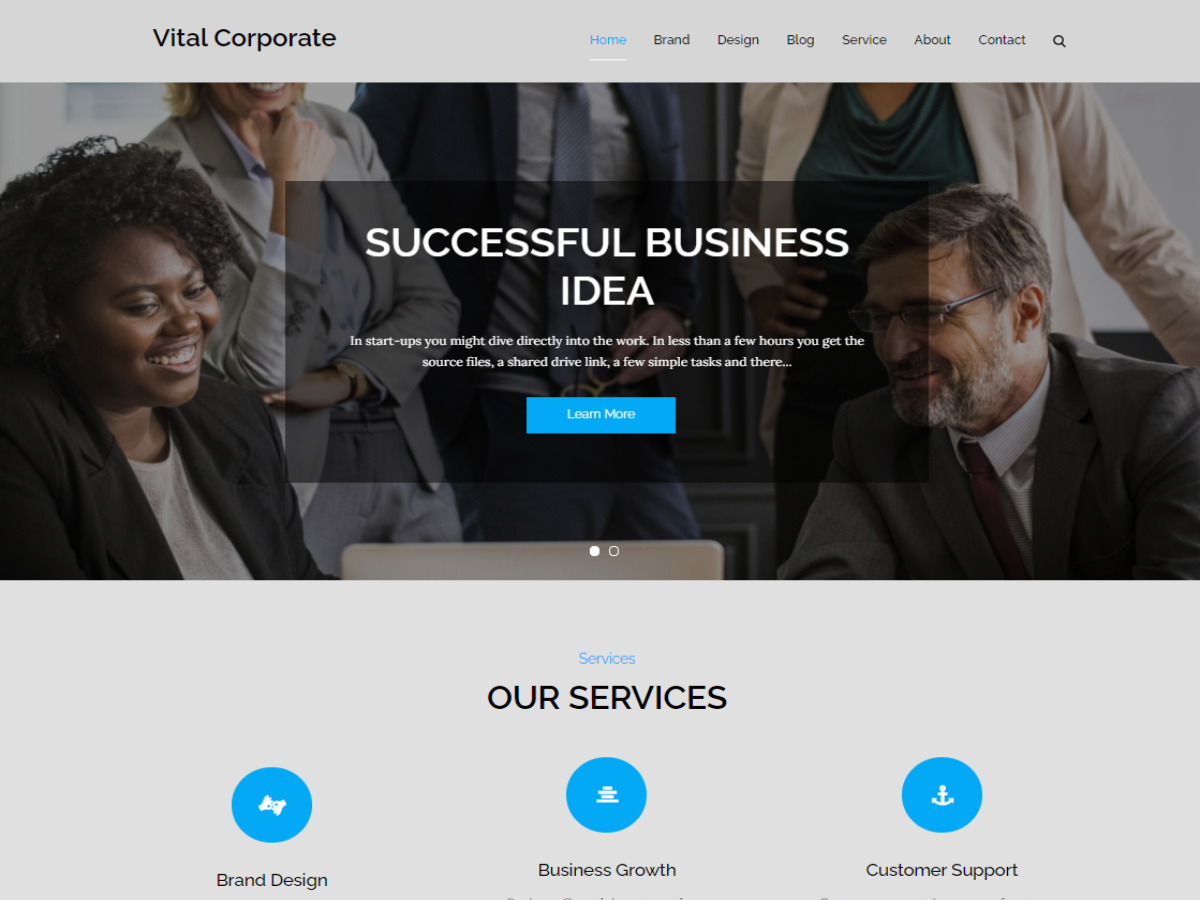 Vital Corporate theme screenshot