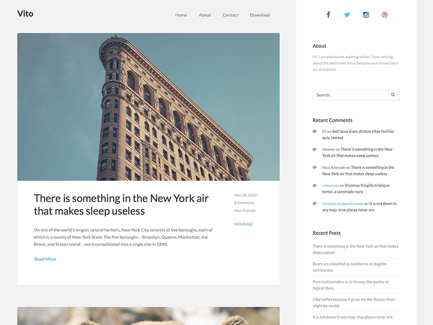 Vito theme screenshot