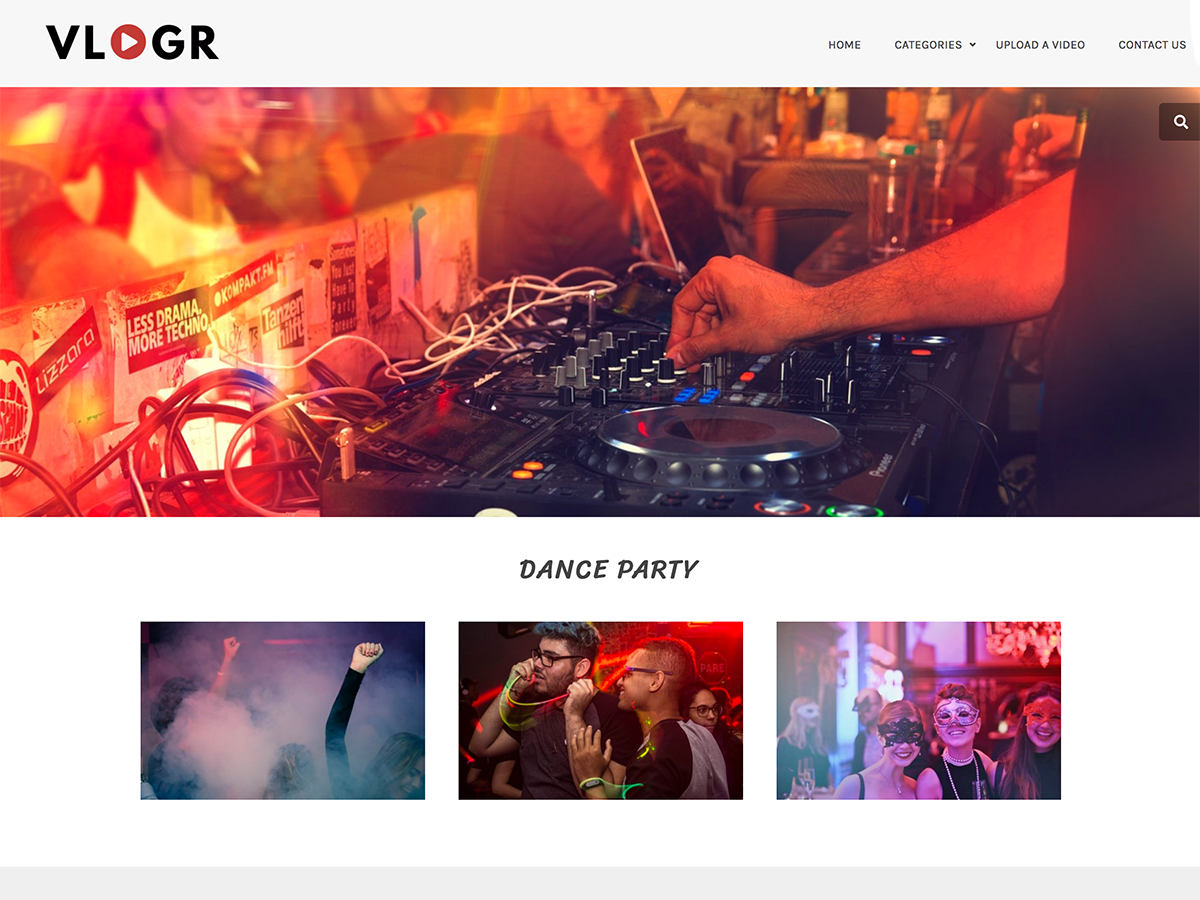 Vlogr theme screenshot