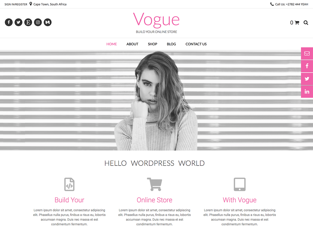 Vogue theme screenshot