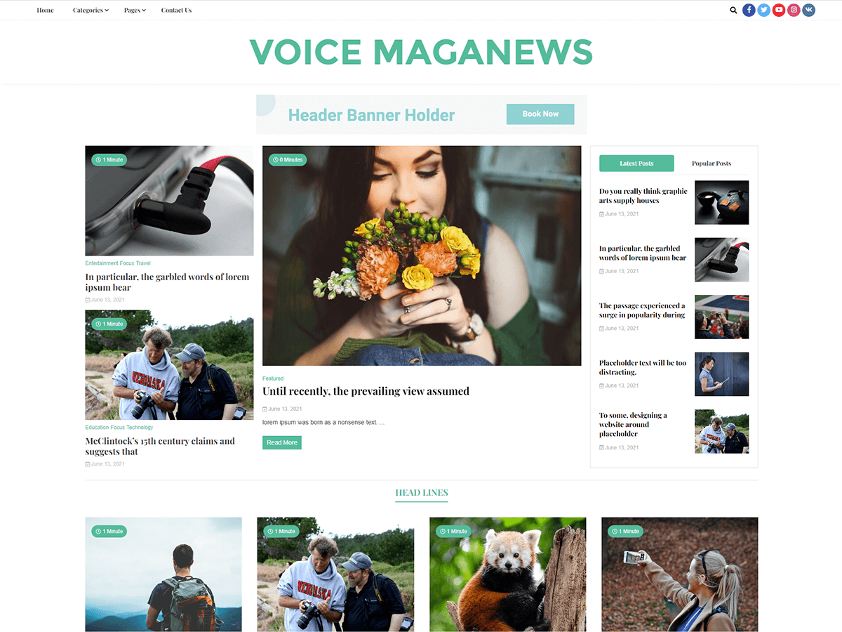 Voice Maganews theme screenshot