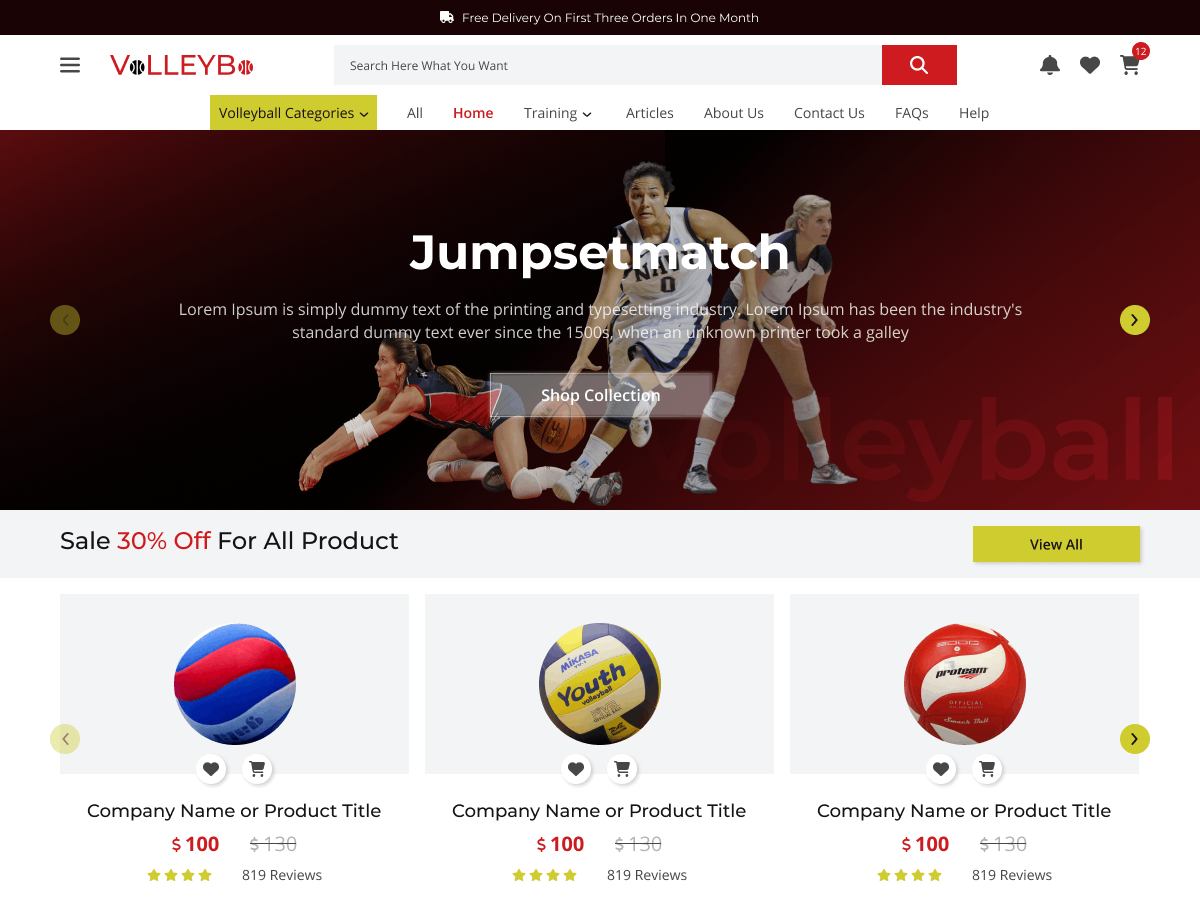 Volleyball Coach theme screenshot