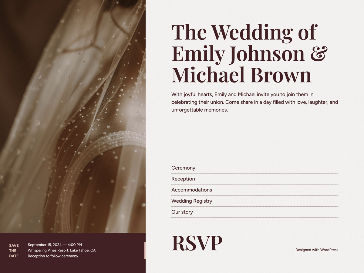 Vows theme screenshot