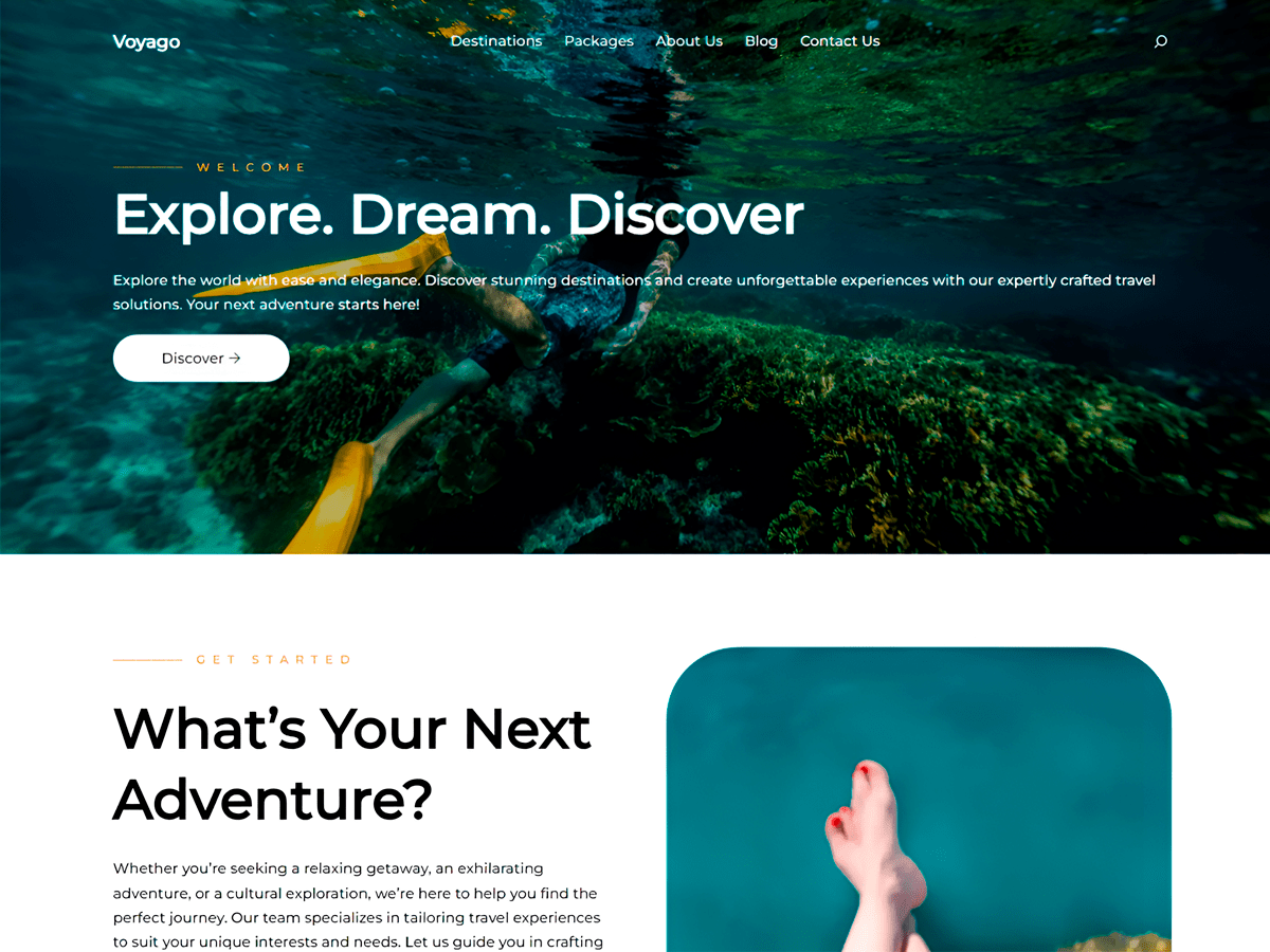 Voyago theme screenshot