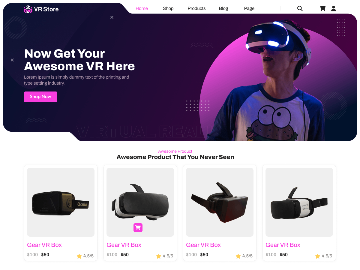 VR Gaming theme screenshot