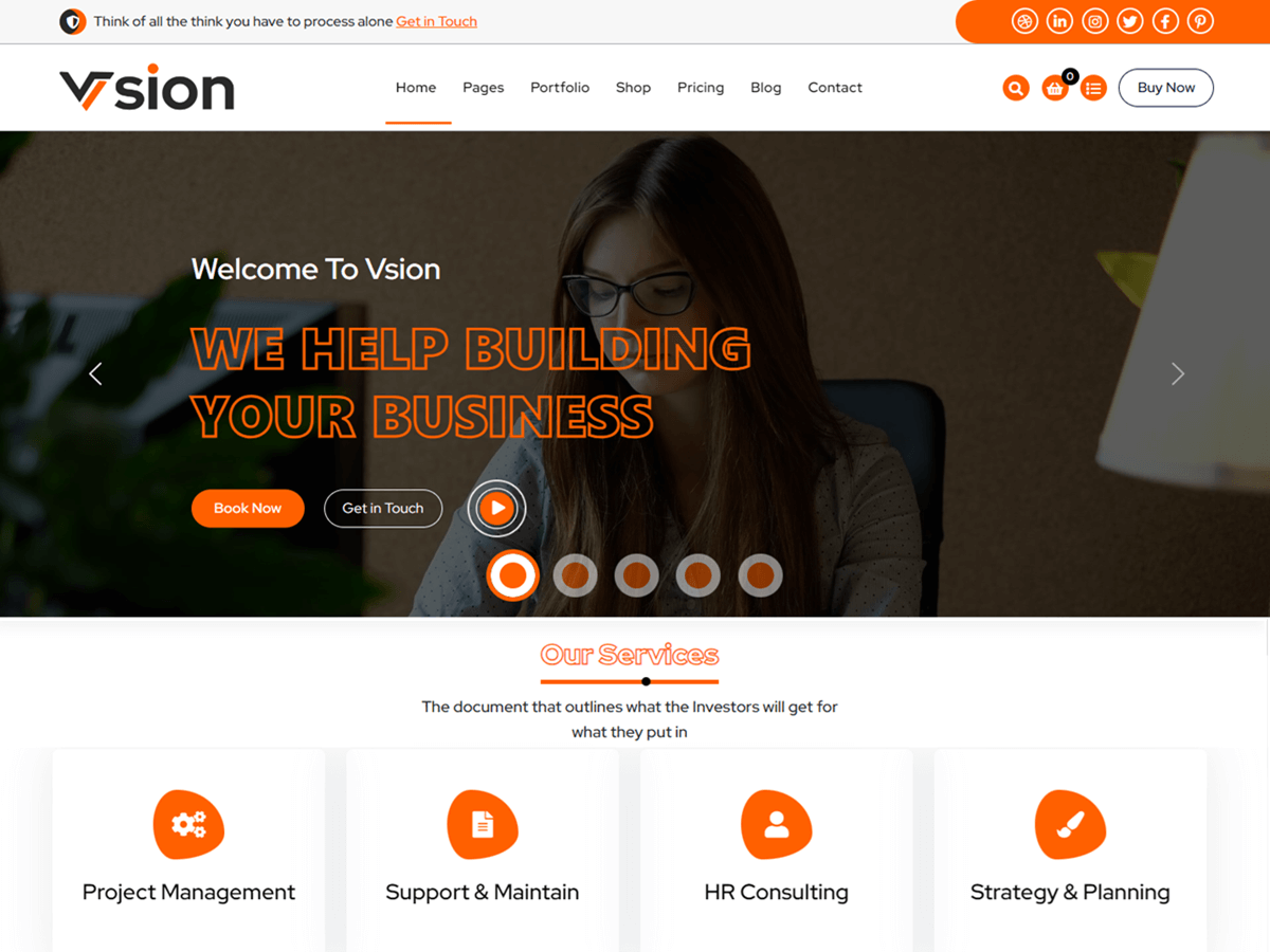 Vsion theme screenshot