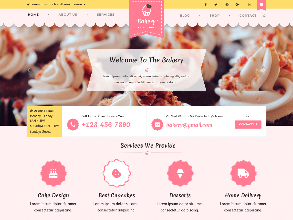 VW Bakery Blocks theme screenshot
